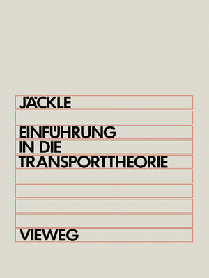 cover image of Einführung in die Transporttheorie